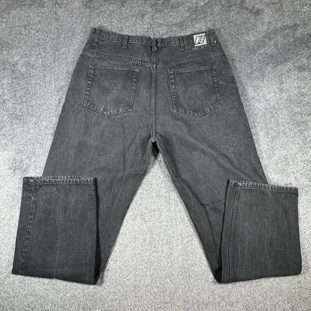 Vintage UNK‎ NBA Denver Nuggets Jeans Men's 38 Black Denim Baggy Hip Hop Pants